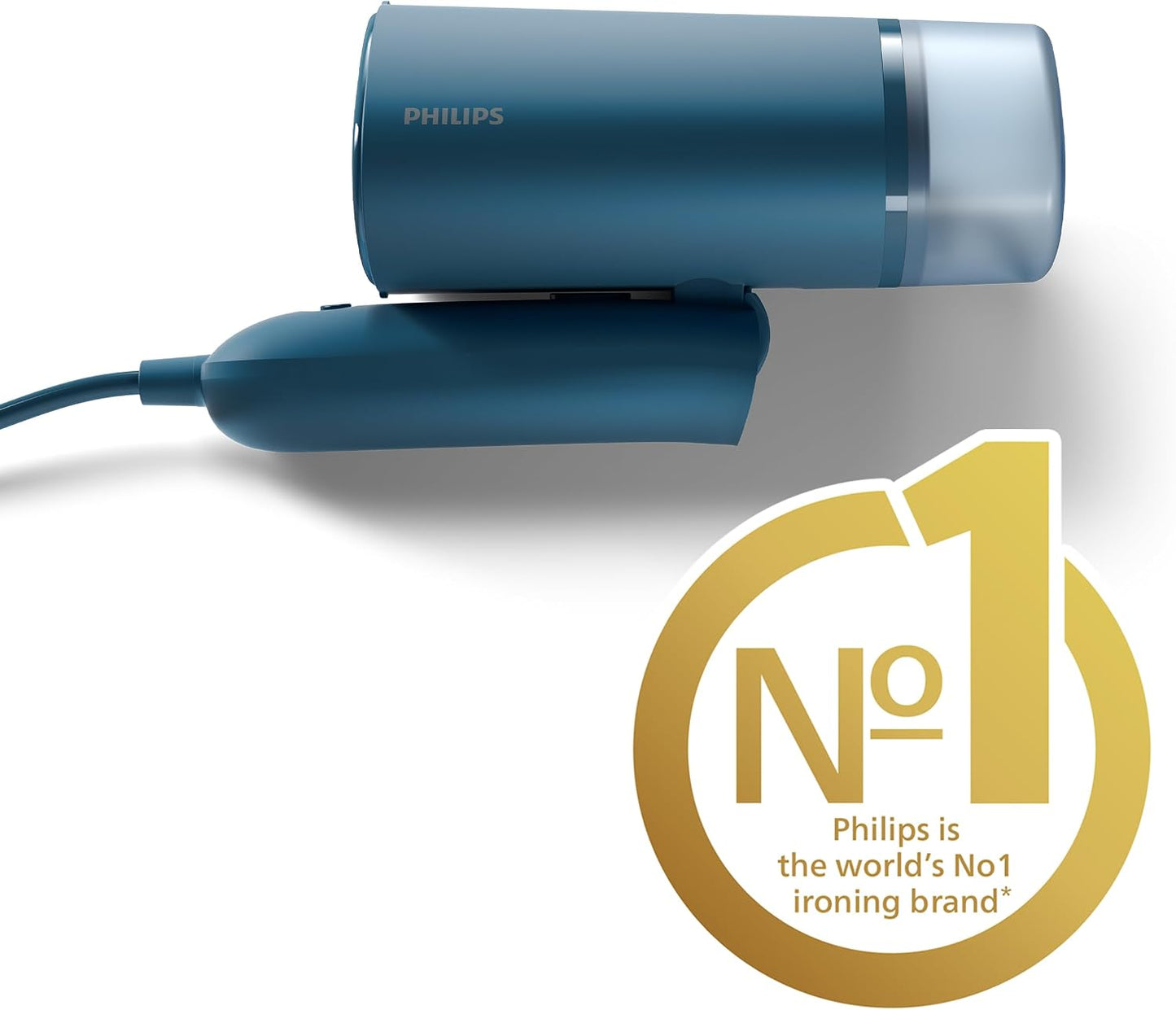 Philips 3000 Series Handheld Garment Steamer — Ready to use in seconds; Fast 20 g/min Steam; Best Travel Companion; 100 ml Tank — Blue — STH3000/26