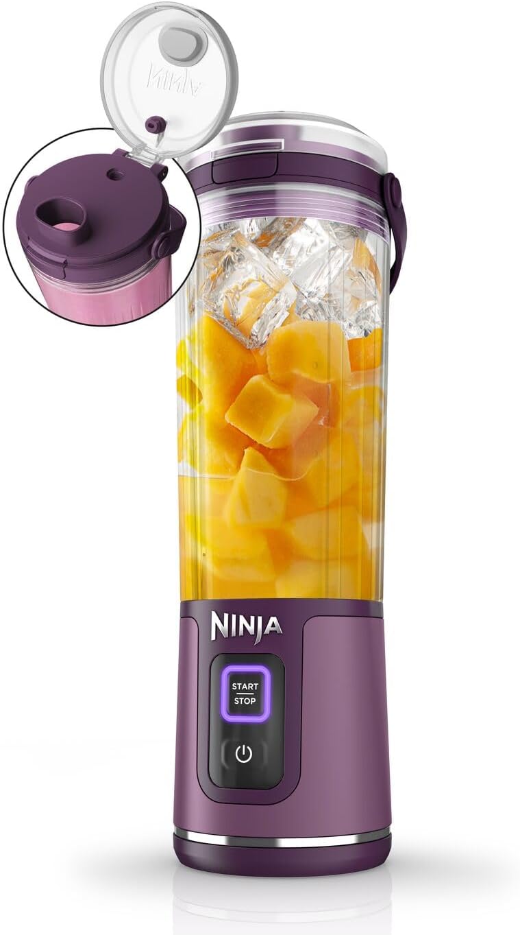 Ninja Blast Portable Blender, 530ml, Leakproof Lid & Sip Spout, Powerful Cordless Mini Blender, Rechargeable, Portable Smoothies, Protein Shakes, Blends Ice & Frozen Fruit, Forest Green, BC151UKEM