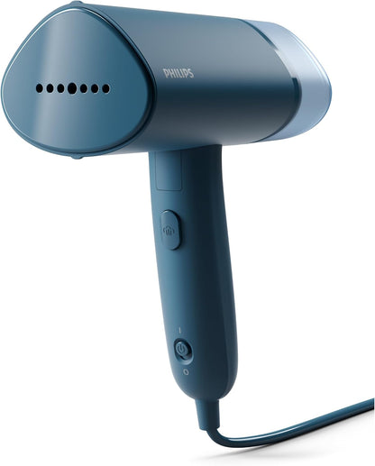Philips 3000 Series Handheld Garment Steamer — Ready to use in seconds; Fast 20 g/min Steam; Best Travel Companion; 100 ml Tank — Blue — STH3000/26