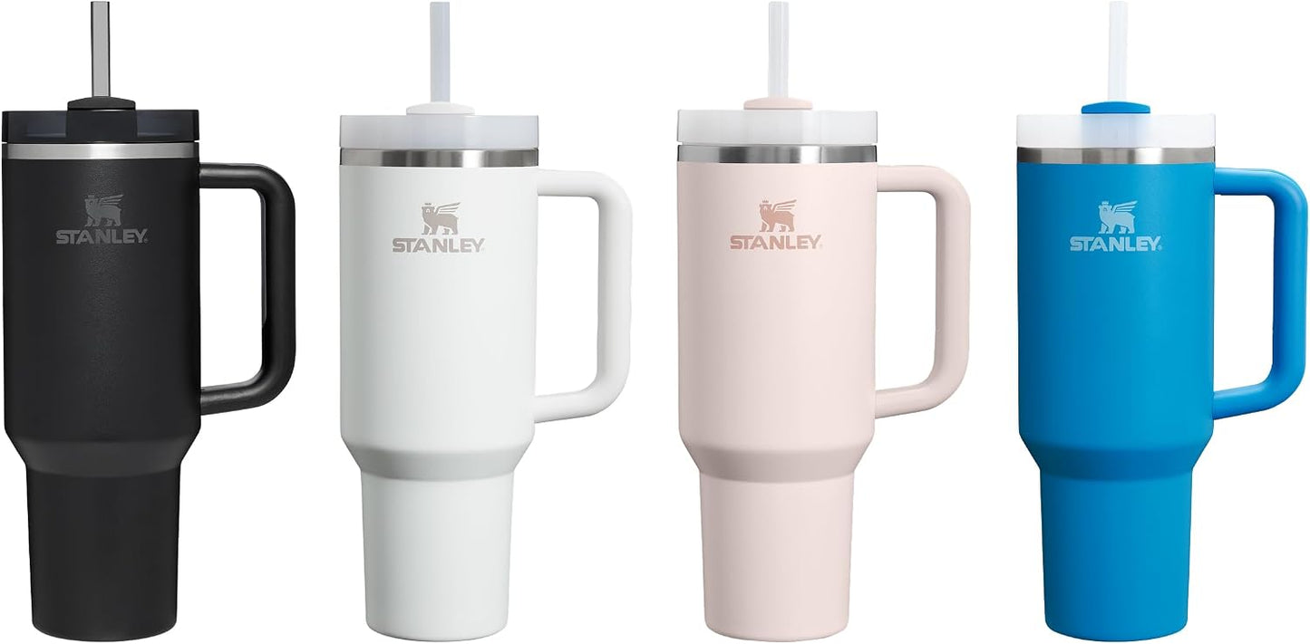 STANLEY 1913 Quencher H2.0 Flowstate Tumbler 1.2L - Cold for 11 Hours - Iced for 48 Hours - Metal Water Bottle with Straw, Handle and Lid - Dishwasher Safe - Travel Mug for Cold Drinks - Azure | Cold For 11 Hours - Iced For 48 Hours - Stainless Steel Tumb