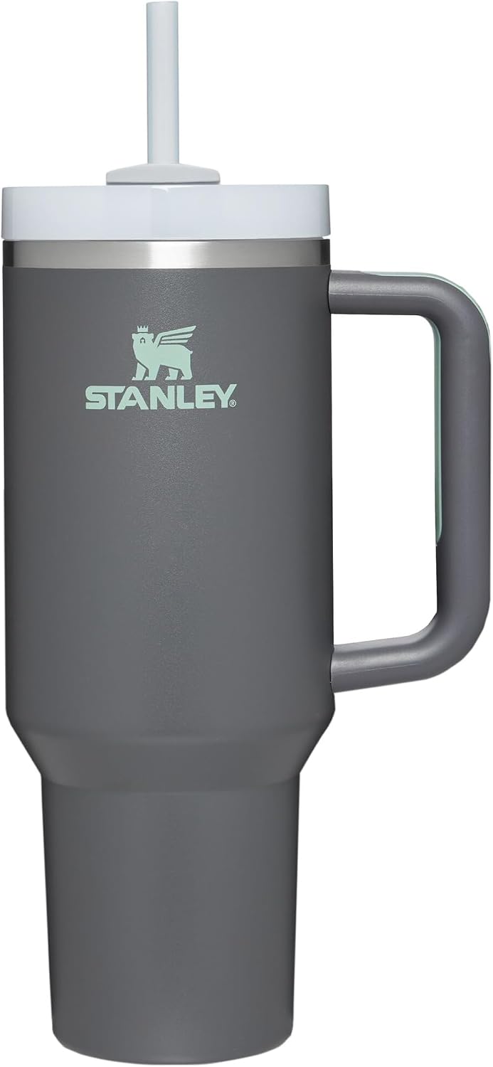 STANLEY 1913 Quencher H2.0 Flowstate Tumbler 1.2L - Cold for 11 Hours - Iced for 48 Hours - Metal Water Bottle with Straw, Handle and Lid - Dishwasher Safe - Travel Mug for Cold Drinks - Azure | Cold For 11 Hours - Iced For 48 Hours - Stainless Steel Tumb