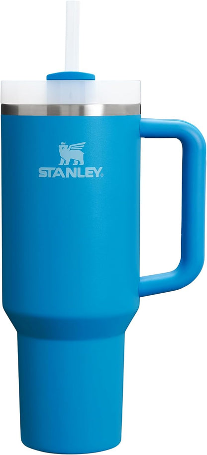 STANLEY 1913 Quencher H2.0 Flowstate Tumbler 1.2L - Cold for 11 Hours - Iced for 48 Hours - Metal Water Bottle with Straw, Handle and Lid - Dishwasher Safe - Travel Mug for Cold Drinks - Azure | Cold For 11 Hours - Iced For 48 Hours - Stainless Steel Tumb