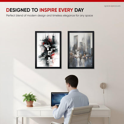 Alison Kingsgate Modern Black Picture Frame for Photos & Posters - 100X70CM | Engineered Wood, Shatterproof Perspex Front, Ideal for Wall Art Display, Documents, Certificate & Home Décor