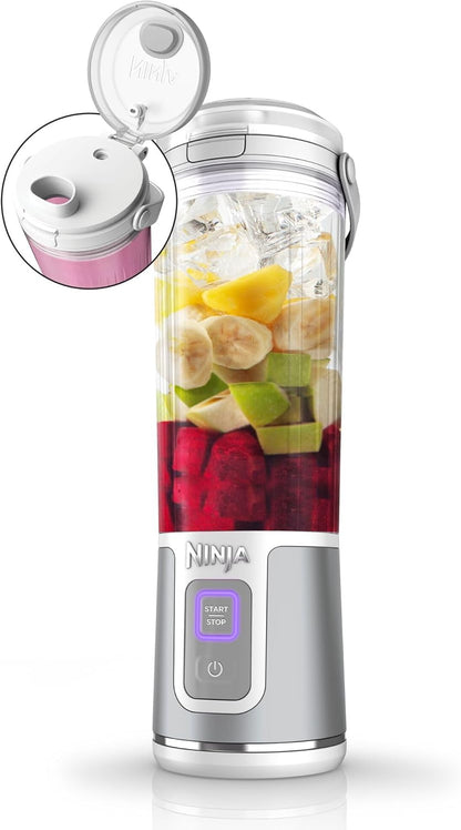 Ninja Blast Portable Blender, 530ml, Leakproof Lid & Sip Spout, Powerful Cordless Mini Blender, Rechargeable, Portable Smoothies, Protein Shakes, Blends Ice & Frozen Fruit, Forest Green, BC151UKEM