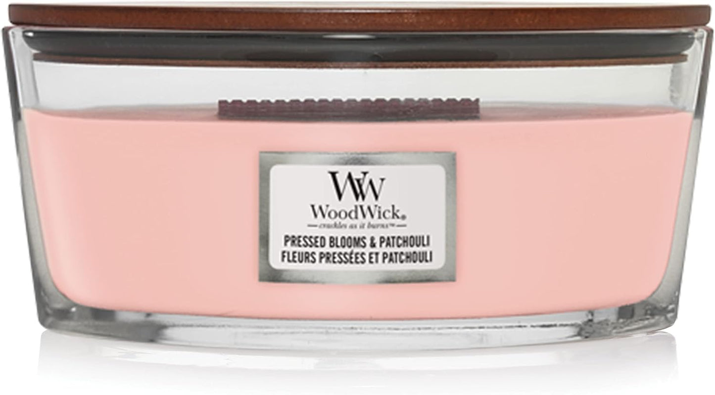 WoodWick Medium Hourglass Scented Candle | White Tea & Jasmine | with Crackling Wick | Burn Time: Up to 60 Hours | Gifts for Women