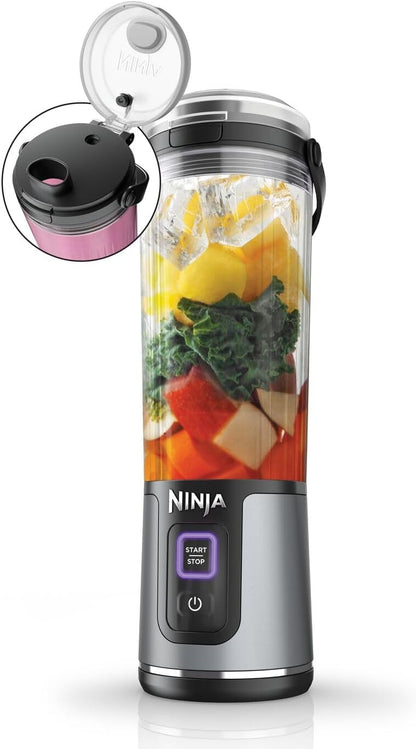 Ninja Blast Portable Blender, 530ml, Leakproof Lid & Sip Spout, Powerful Cordless Mini Blender, Rechargeable, Portable Smoothies, Protein Shakes, Blends Ice & Frozen Fruit, Forest Green, BC151UKEM