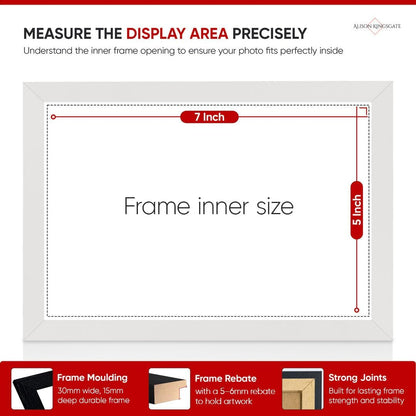 Alison Kingsgate Modern Black Picture Frame for Photos & Posters - 100X70CM | Engineered Wood, Shatterproof Perspex Front, Ideal for Wall Art Display, Documents, Certificate & Home Décor