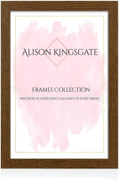 Alison Kingsgate Modern Black Picture Frame for Photos & Posters - 100X70CM | Engineered Wood, Shatterproof Perspex Front, Ideal for Wall Art Display, Documents, Certificate & Home Décor