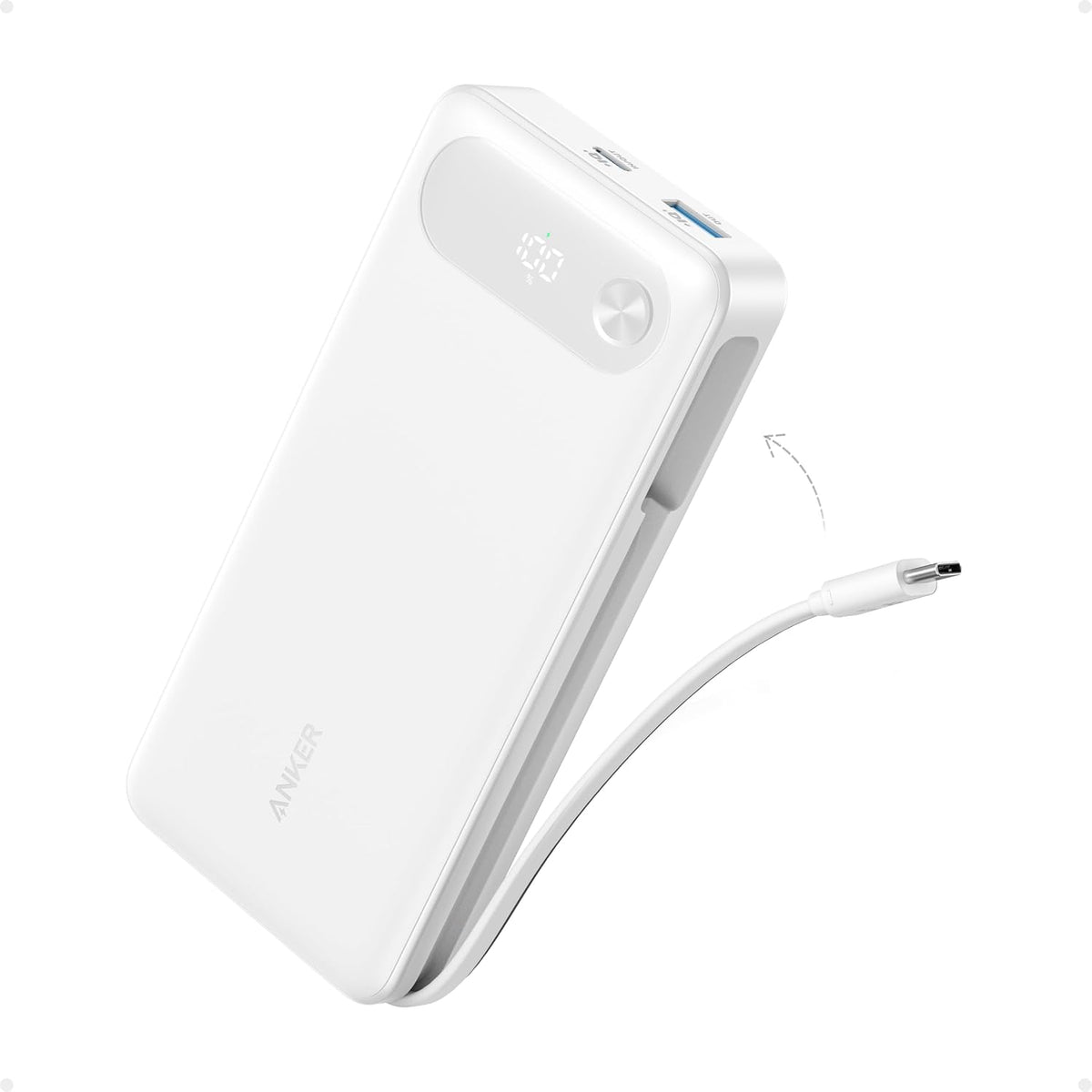 Anker 20,000mAh Power Bank with Built-In USB-C Cable – 87W