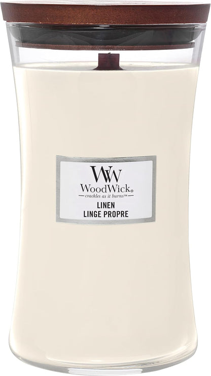 WoodWick Medium Hourglass Scented Candle | White Tea & Jasmine | with Crackling Wick | Burn Time: Up to 60 Hours | Gifts for Women