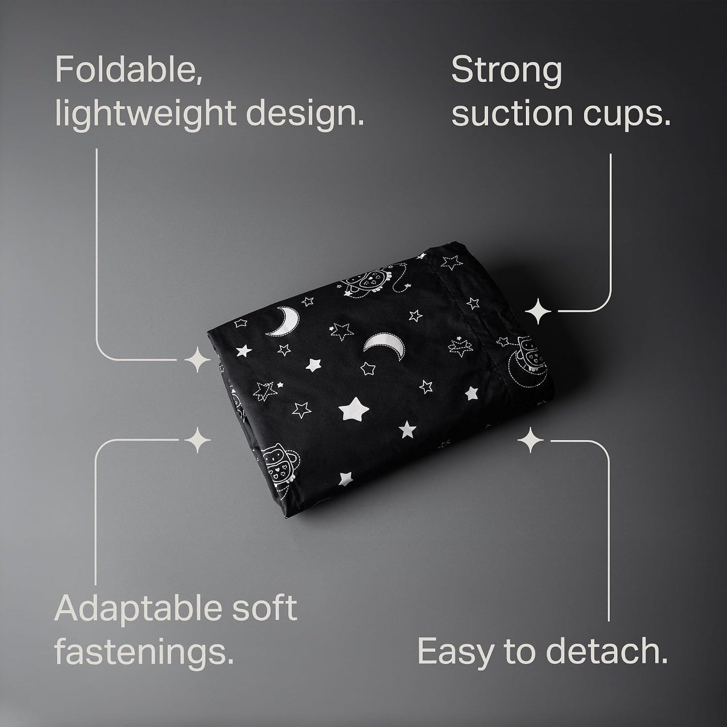 Tommee Tippee Sleeptight Portable Blackout Blind with Suction Cups, Adjustable and Lightweight, Large, 130 x 198cm