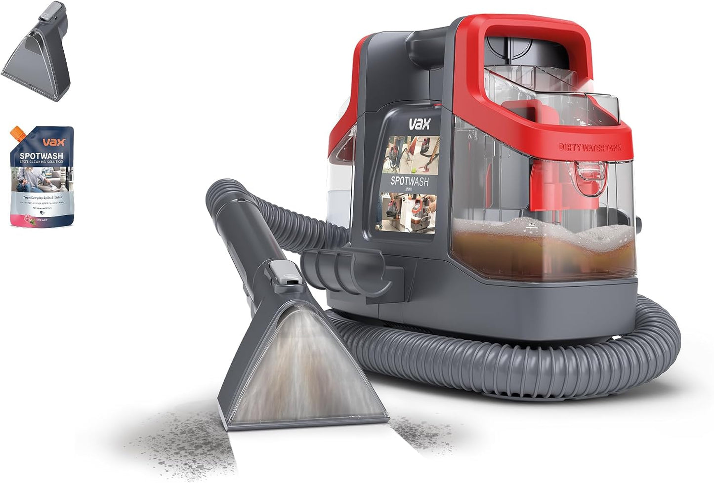 VAX SpotWash Duo Spot Cleaner, For Stains, Spills & Pet Messes, Suitable for Car, Sofa, Upholstery, Compact, Handheld Cleaning Machine Includes Pet Tool & Vax 250ml Solution, CDCW-CSXA.