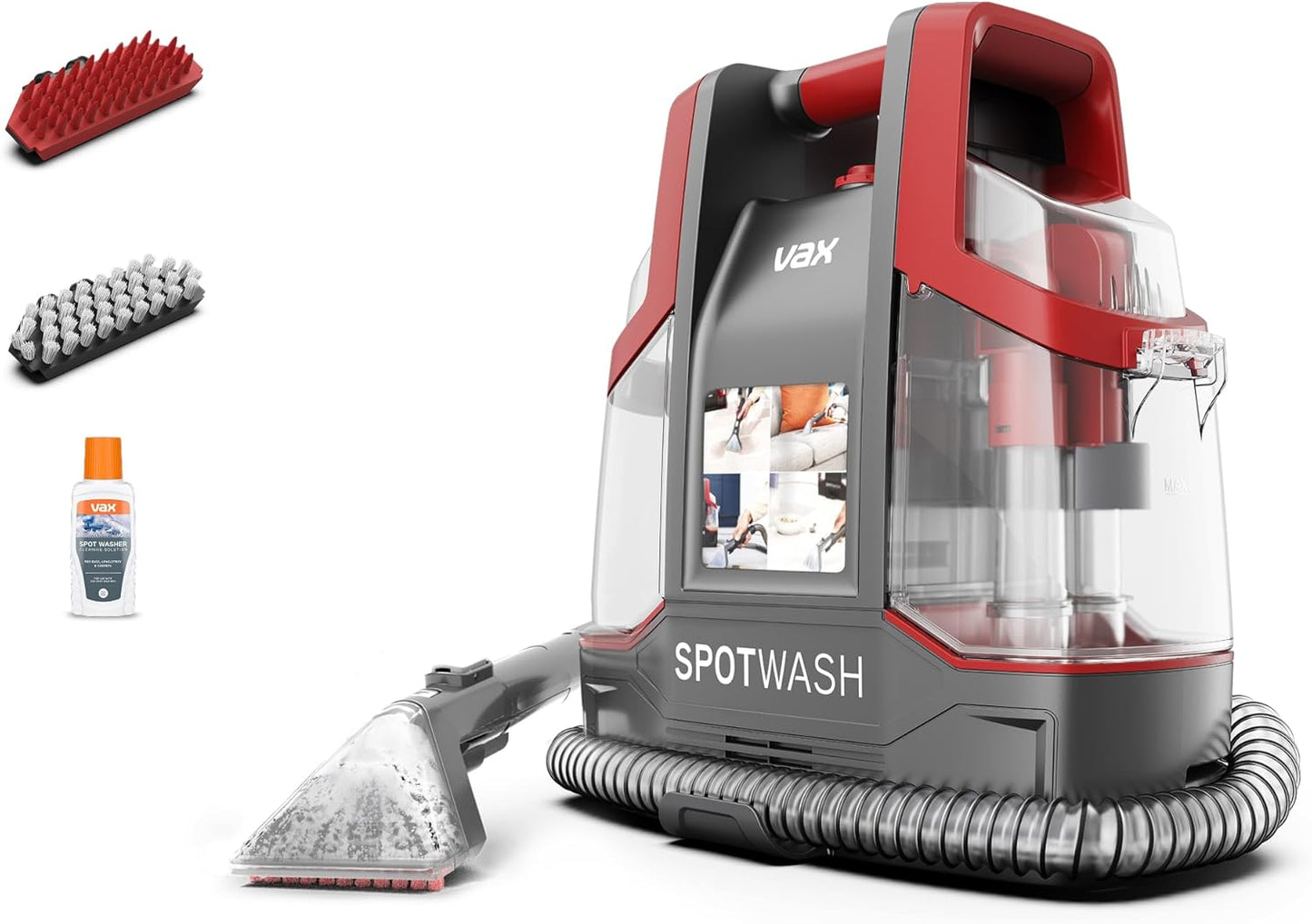 VAX SpotWash Duo Spot Cleaner, For Stains, Spills & Pet Messes, Suitable for Car, Sofa, Upholstery, Compact, Handheld Cleaning Machine Includes Pet Tool & Vax 250ml Solution, CDCW-CSXA.