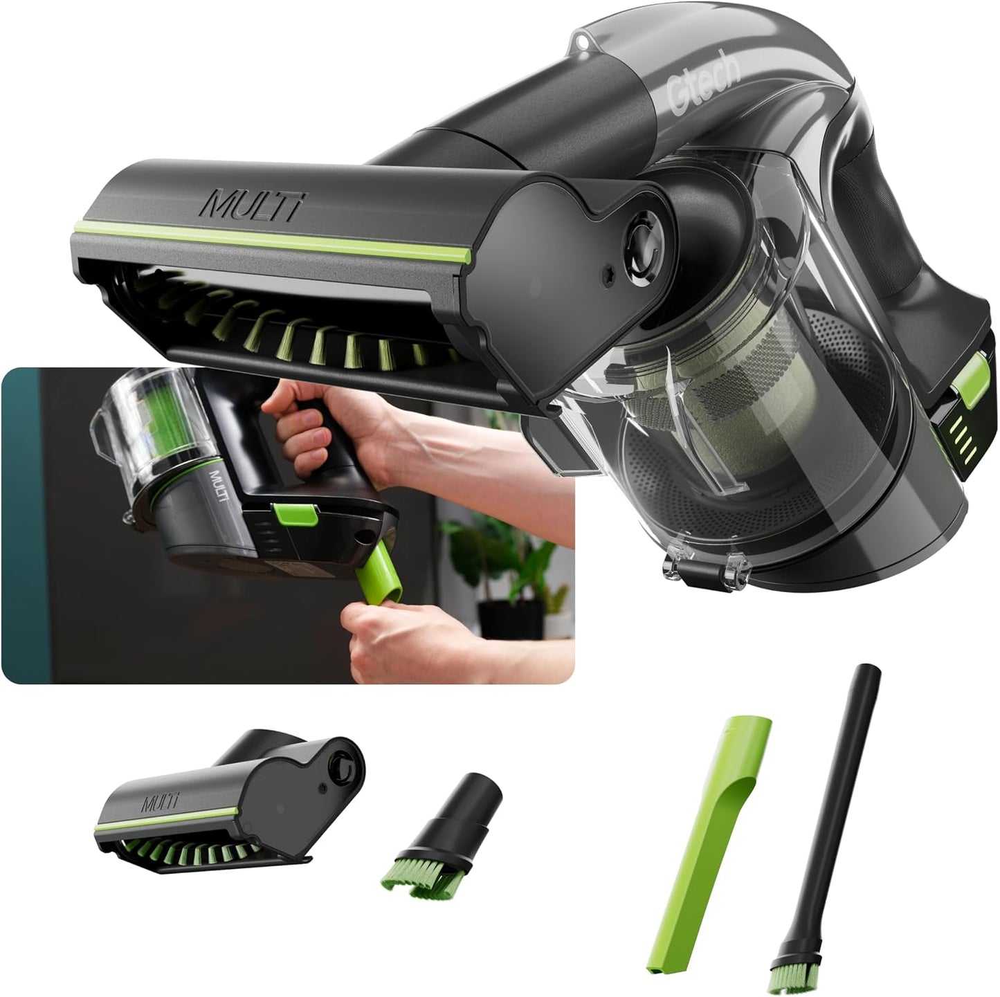 Gtech Multi MK2 K9 | Cordless Handheld Vacuum Cleaner | Reinforced with Aluminium | 22V Li-ion Battery | Powered Brush Bar