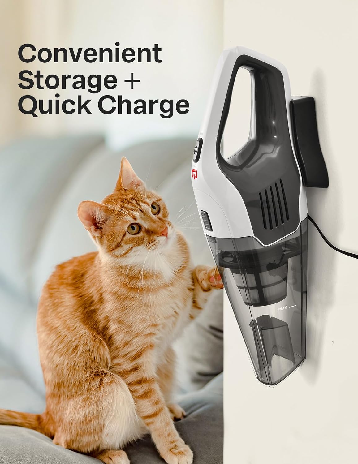 Portutif 8KPa Cordless Handheld Vacuum Cleaner