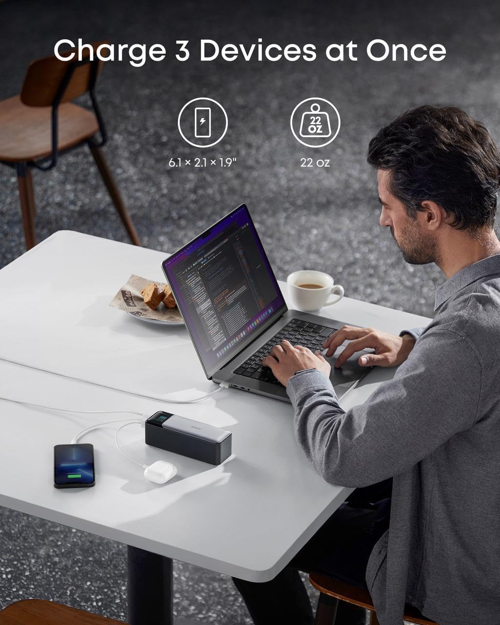 Anker 737 Power Bank – 24,000mAh, 140W with Smart Display