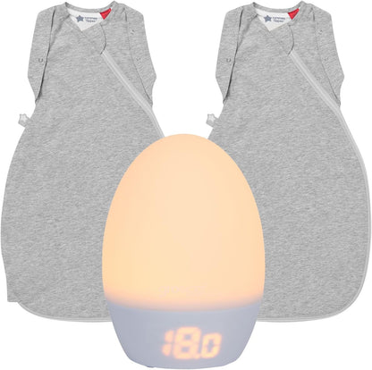 Tommee Tippee GroEgg2, Toddler Nightlight, LED Colour-Changing with Digital Room Temperature Display for Safer Sleep, Adjustable Brightness, Silicone Shell, USB Rechargeable