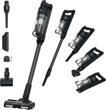 Hoover HF1 Max Cordless Vacuum Cleaner with Anti-Hair Wrap, 50 Min Runtime, 200W Motor, 3-Speed Modes, LED Headlights, Converts to Handheld, Bagless & Easy-Empty [HF1M10H]