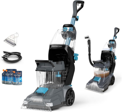 Vax SpinScrub Power Plus Carpet Cleaner Machine, Rug, Upholstery, Car, Stair Upright Shampooer Washer. Handheld Spot Cleaning, SpinScrub and Wash Tool, Solution, 1200W, Grey/Navy Blue, CDCW-SSXA