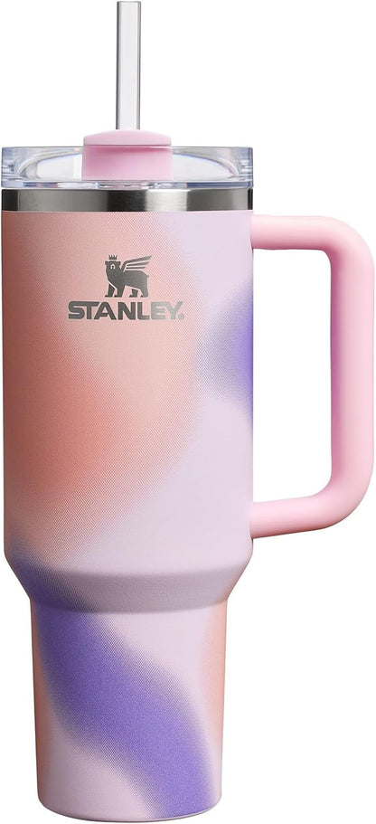 STANLEY 1913 Quencher H2.0 Flowstate Tumbler 1.2L - Cold for 11 Hours - Iced for 48 Hours - Metal Water Bottle with Straw, Handle and Lid - Dishwasher Safe - Travel Mug for Cold Drinks - Azure | Cold For 11 Hours - Iced For 48 Hours - Stainless Steel Tumb