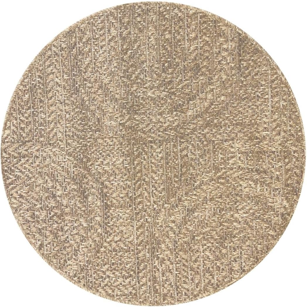 the carpet Kansas - robust indoor and outdoor carpet in natural jute look, weatherproof, suitable for patio and garden, approx. 120 x 170 cm