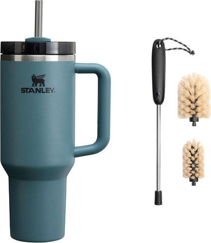 STANLEY 1913 Quencher H2.0 Flowstate Tumbler 1.2L - Cold for 11 Hours - Iced for 48 Hours - Metal Water Bottle with Straw, Handle and Lid - Dishwasher Safe - Travel Mug for Cold Drinks - Azure | Cold For 11 Hours - Iced For 48 Hours - Stainless Steel Tumb