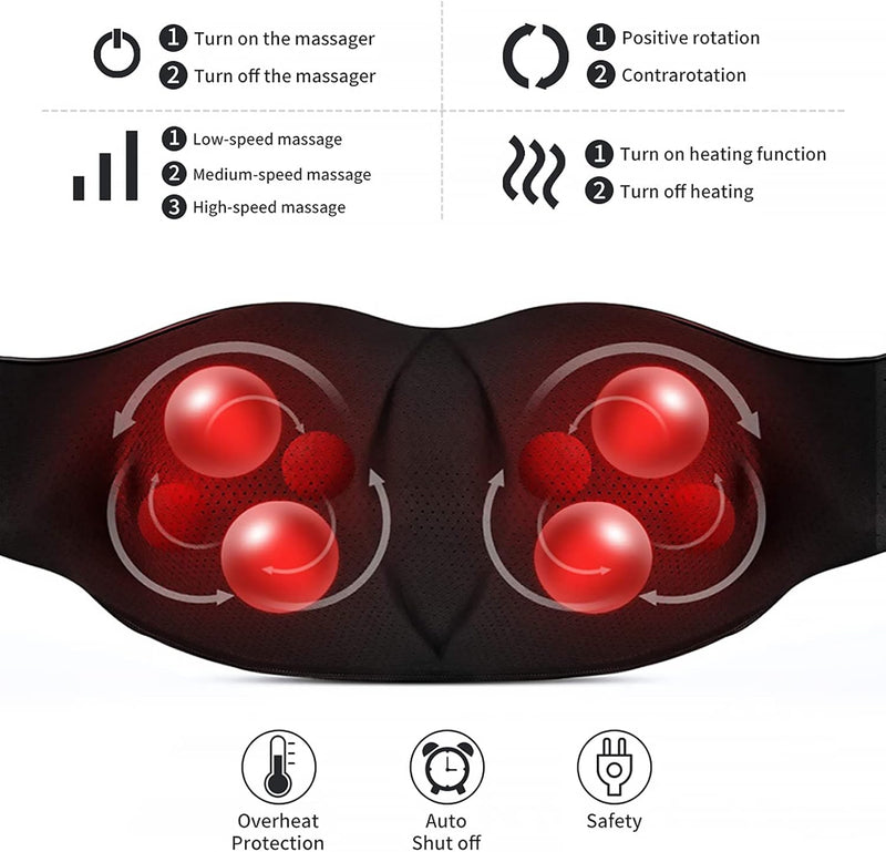 iKristin Shiatsu Neck & Shoulder Massager with Heat