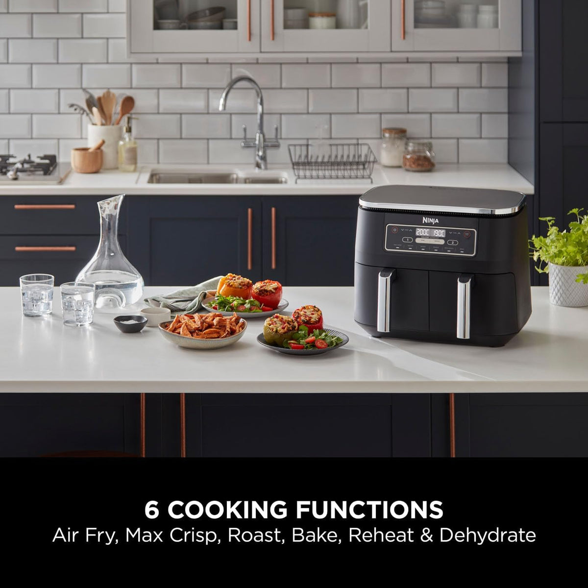 Ninja Foodi Dual Zone Air Fryer 7.6L – 6-in-1