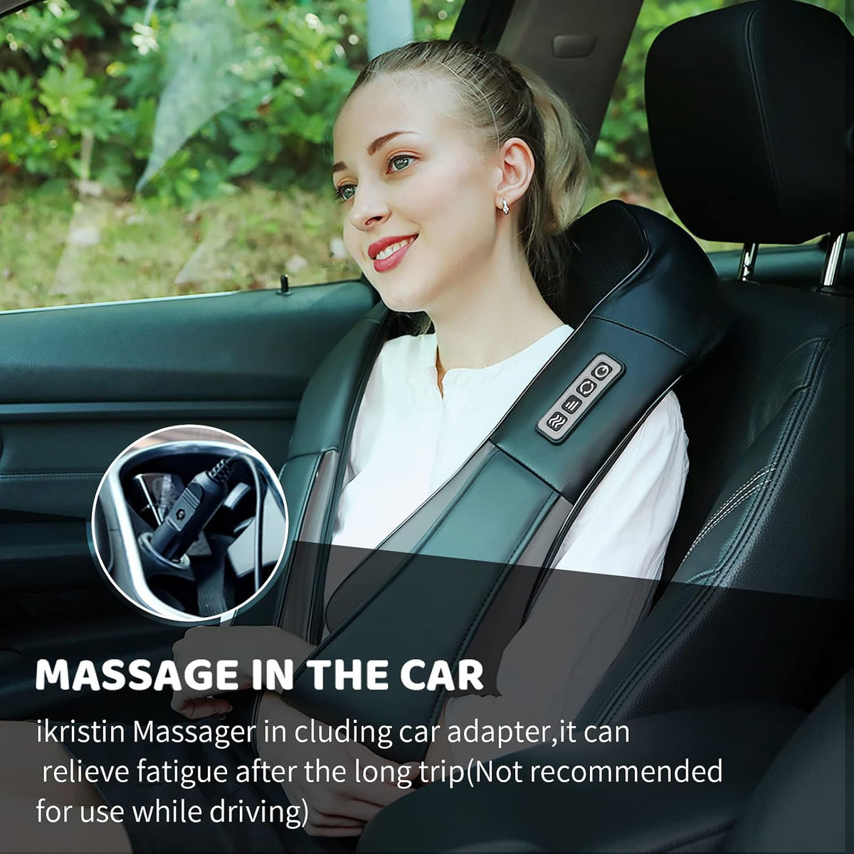 iKristin Shiatsu Neck & Shoulder Massager with Heat
