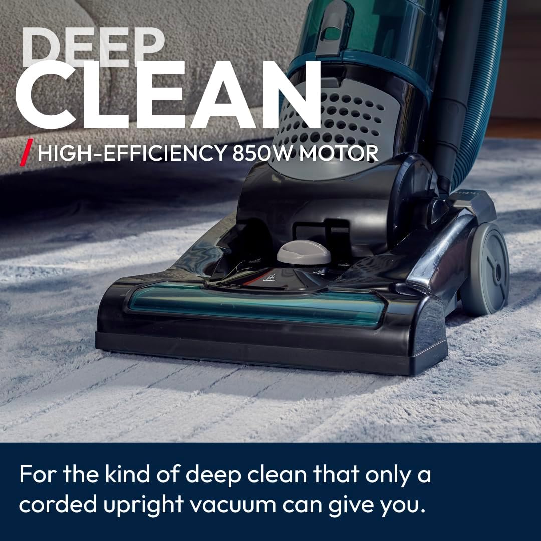 Hoover Breeze EVO Pets Upright Vacuum Cleaner, 850w Lightweight Corded Bagless Pet Hair Vacuum, 3L Bin, 4.5m Hose, Pet Tool, Long Reach for Carpets Hard Floors Stairs [TH31B002001]