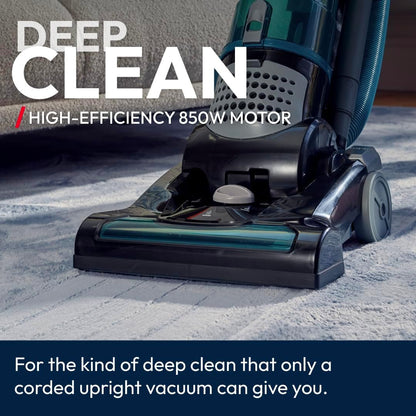 Hoover Breeze EVO Pets Upright Vacuum Cleaner, 850w Lightweight Corded Bagless Pet Hair Vacuum, 3L Bin, 4.5m Hose, Pet Tool, Long Reach for Carpets Hard Floors Stairs [TH31B002001]