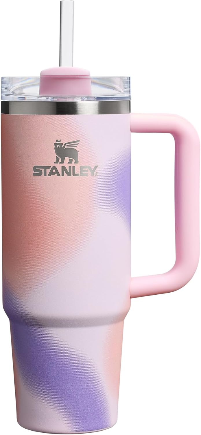 STANLEY 1913 Quencher H2.0 Flowstate Tumbler 1.2L - Cold for 11 Hours - Iced for 48 Hours - Metal Water Bottle with Straw, Handle and Lid - Dishwasher Safe - Travel Mug for Cold Drinks - Azure | Cold For 11 Hours - Iced For 48 Hours - Stainless Steel Tumb
