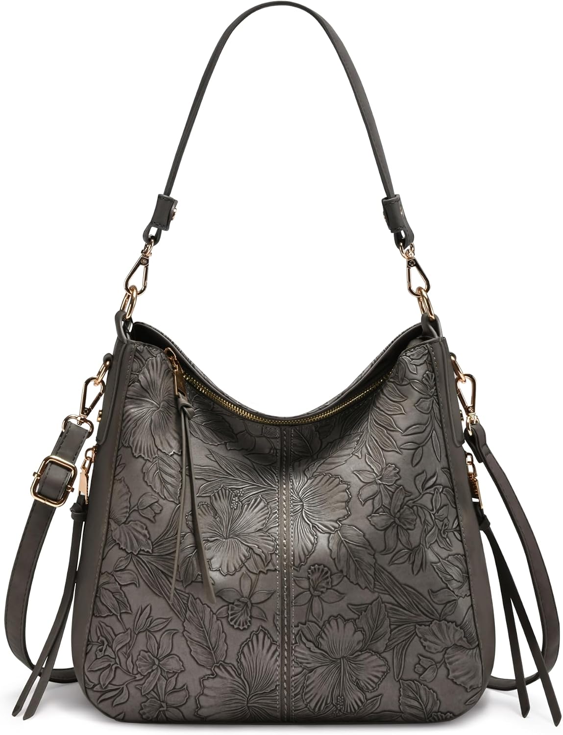 Realer Women's Faux Leather Hobo Crossbody Bag in Large-15.2 Inch