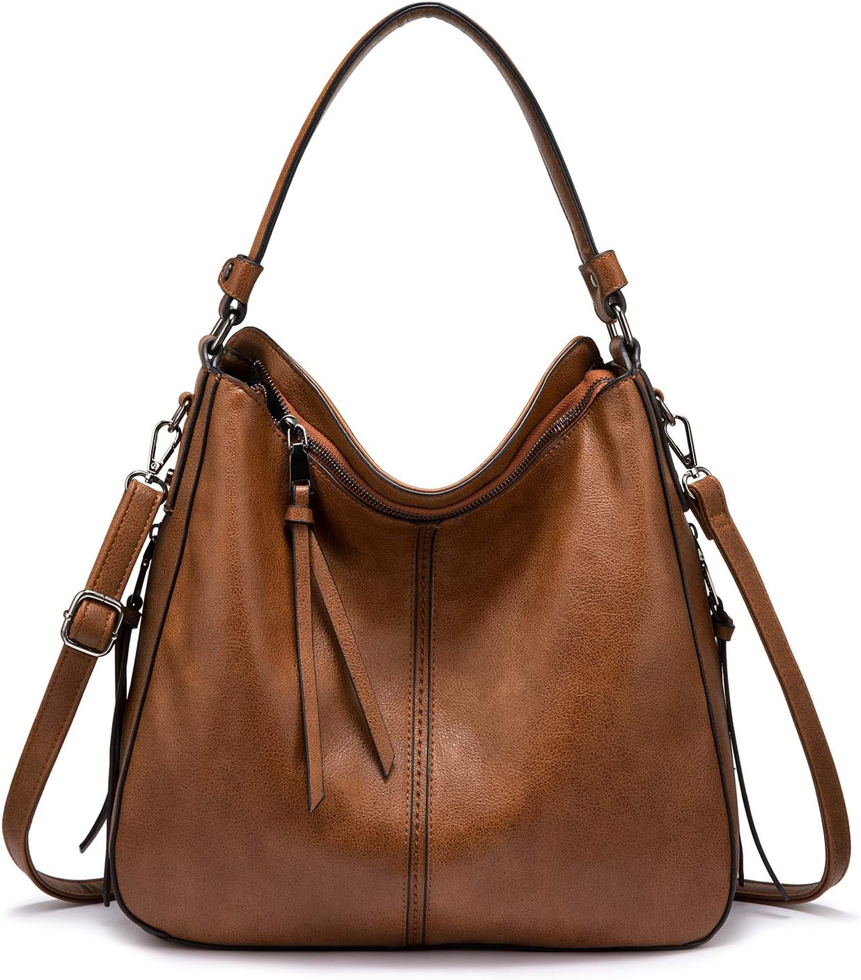 Realer Women's Faux Leather Hobo Crossbody Bag in Large-15.2 Inch