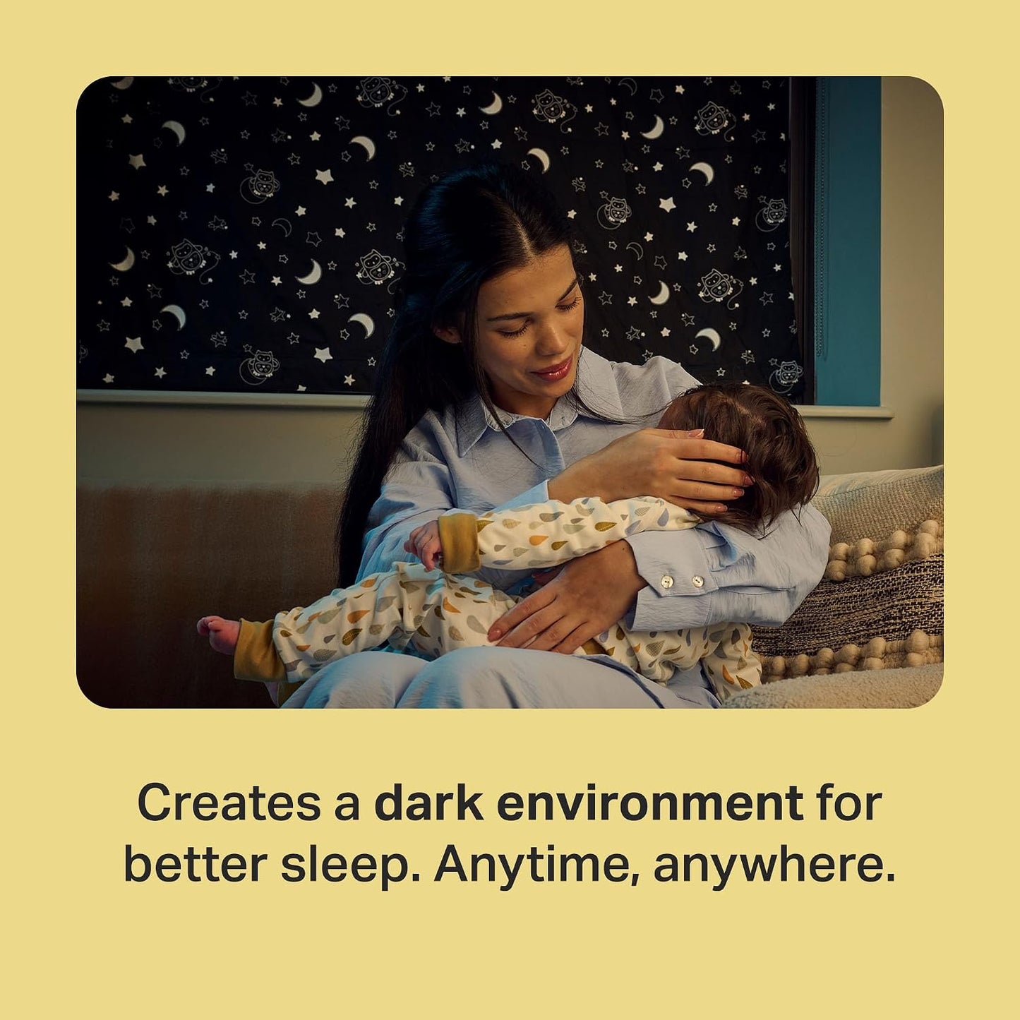 Tommee Tippee Sleeptight Portable Blackout Blind with Suction Cups, Adjustable and Lightweight, Large, 130 x 198cm