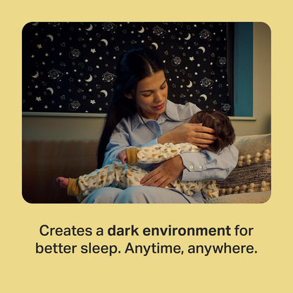 Tommee Tippee Sleeptight Portable Blackout Blind with Suction Cups, Adjustable and Lightweight, Large, 130 x 198cm
