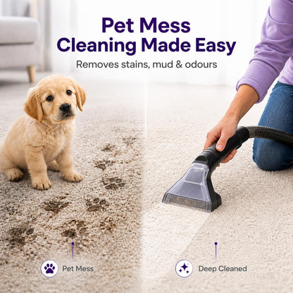 Vytronix SWASH450P Spot & Stain Cleaner for Carpet, Upholstery & Car Seats – Powerful 450W Portable Spot Washer with Self-Clean Function, Dual Tanks, Pet Tool & Long Reach Hose – Compact Stain Remover