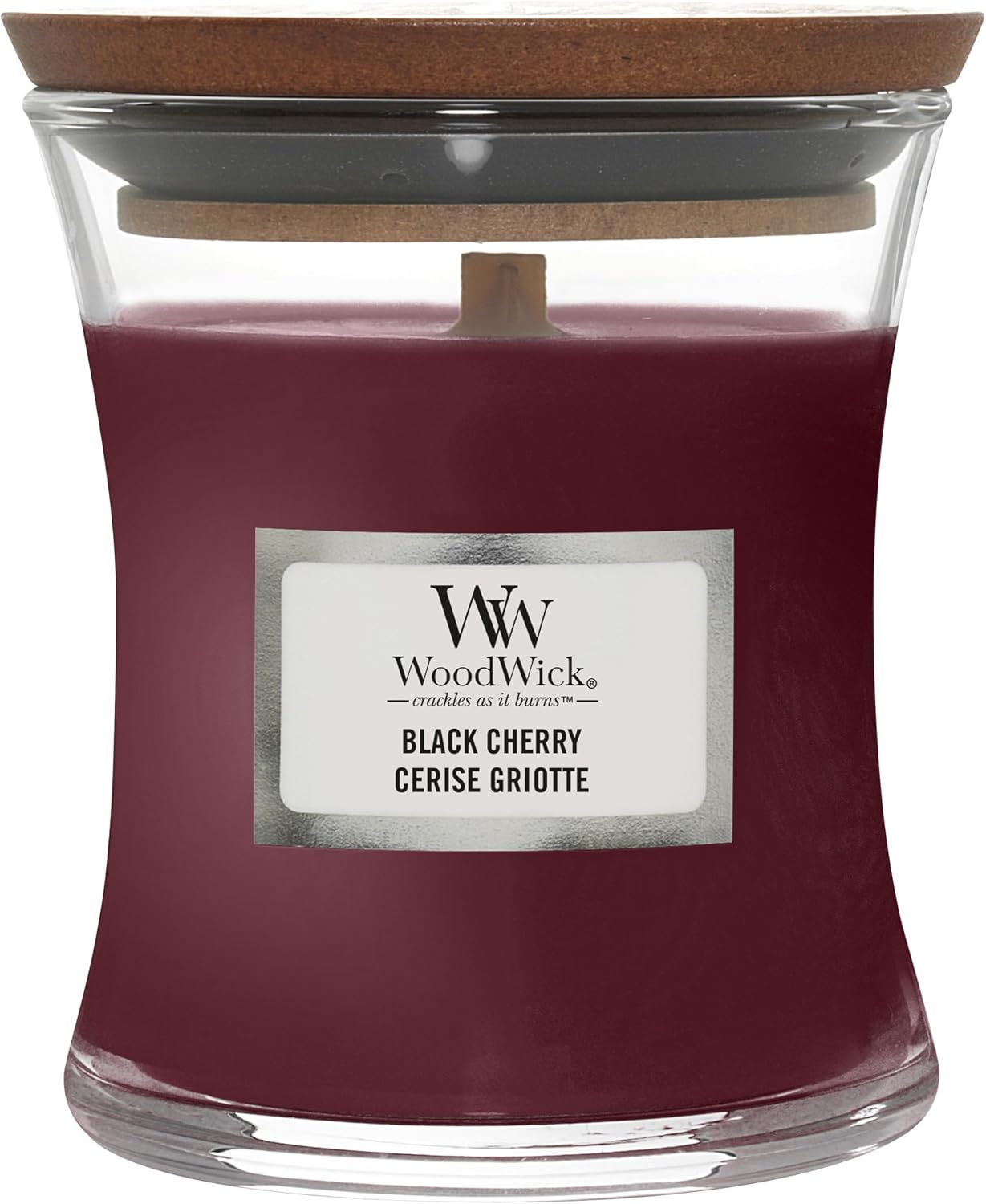 WoodWick Medium Hourglass Scented Candle | White Tea & Jasmine | with Crackling Wick | Burn Time: Up to 60 Hours | Gifts for Women