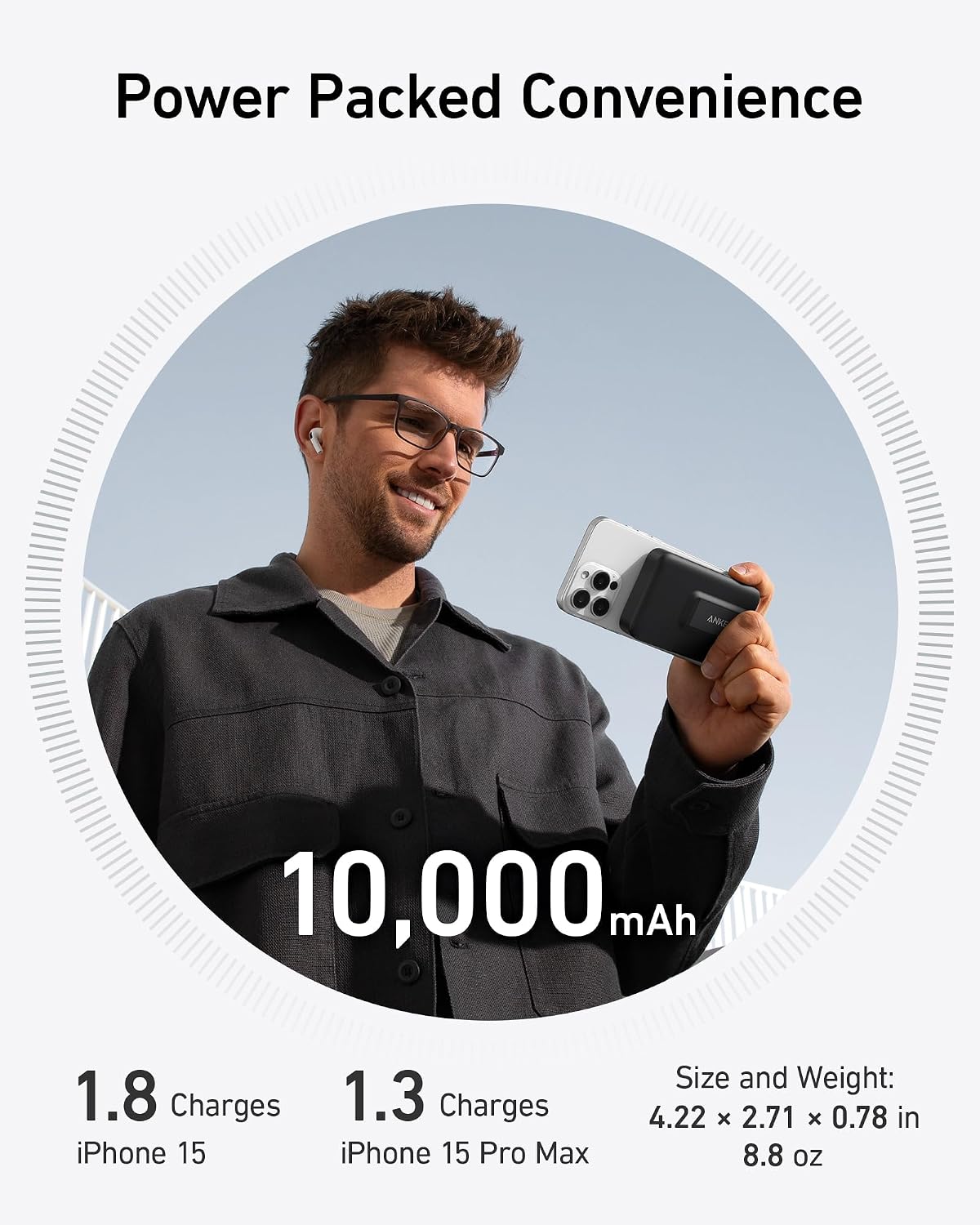 Anker MagGo 10,000mAh Magnetic Power Bank – Qi2 15W with Stand