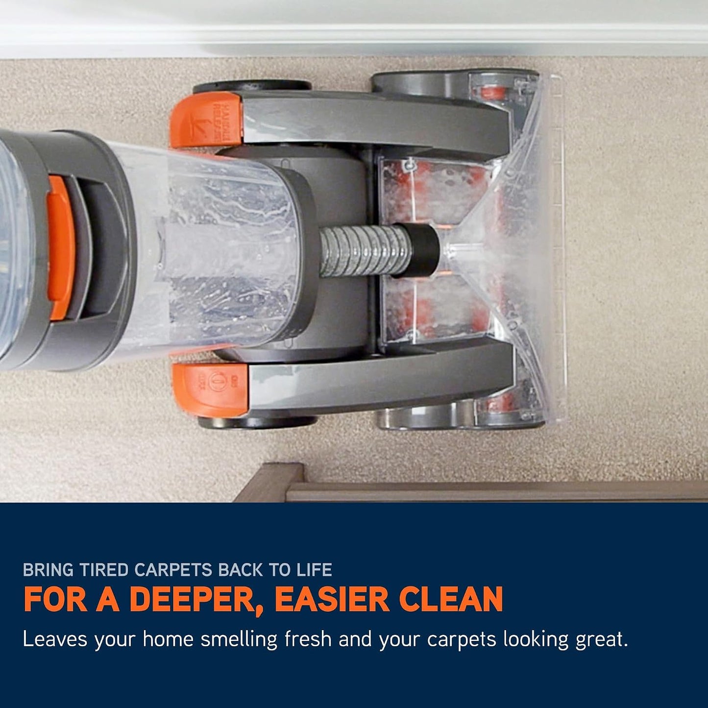 Vax Dual Power Carpet Cleaner Machine, Upright Portable Carpet and Rug Shampooer Washer, Included Solution, Easy to Carry, Orange, 800W, 5.8kg W86-DP-B