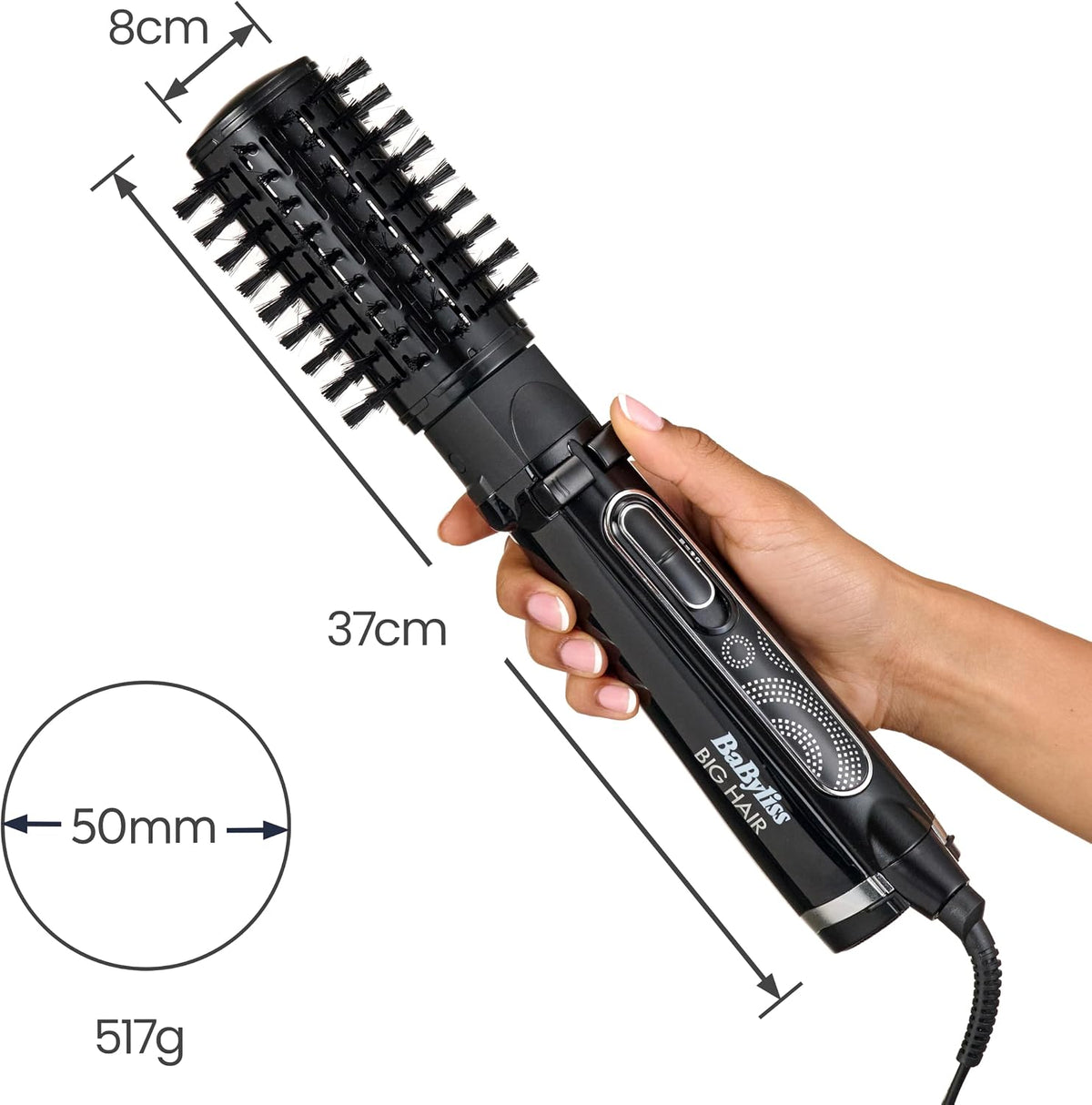 BaByliss Big Hair Rotating Hot Air Brush – 50mm