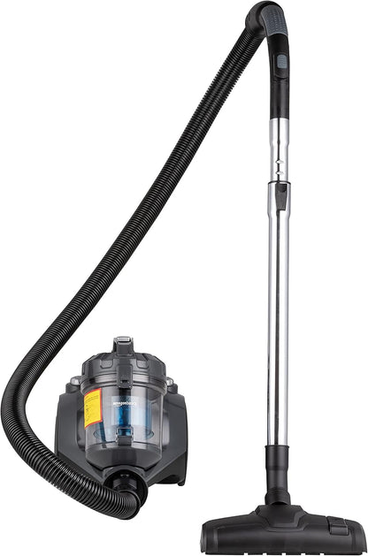 Amazon Basics Cylinder Bagless Vacuum Cleaner for Hardfloor, Carpet & Car, Compact & Lightweight, 700W, 1.5L, Black