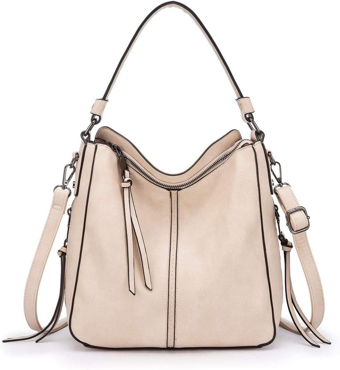 Realer Women's Faux Leather Hobo Crossbody Bag in Large-15.2 Inch