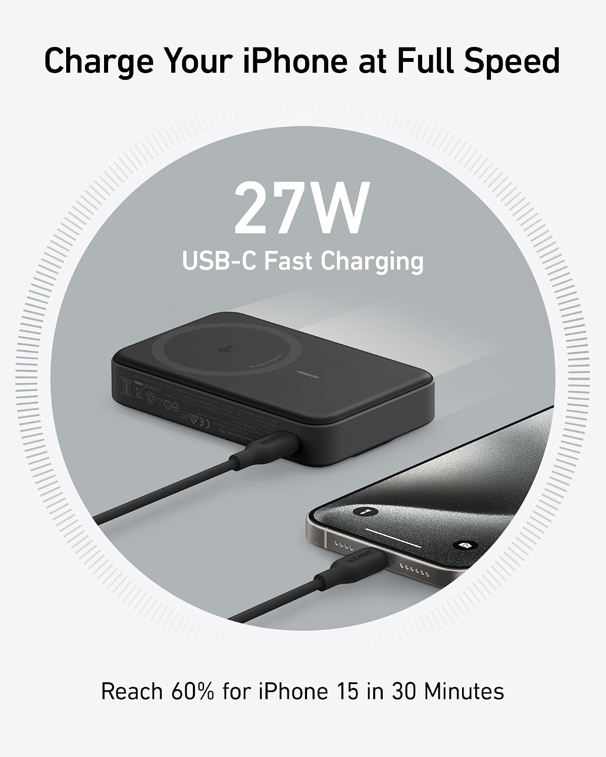 Anker MagGo 10,000mAh Magnetic Power Bank – Qi2 15W with Stand