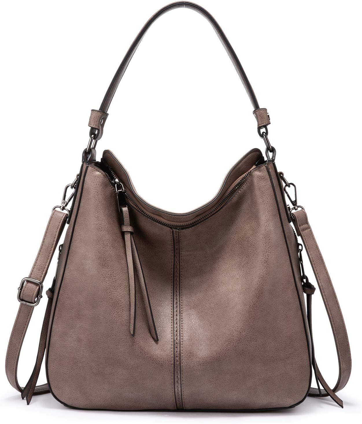 Realer Women's Faux Leather Hobo Crossbody Bag in Large-15.2 Inch