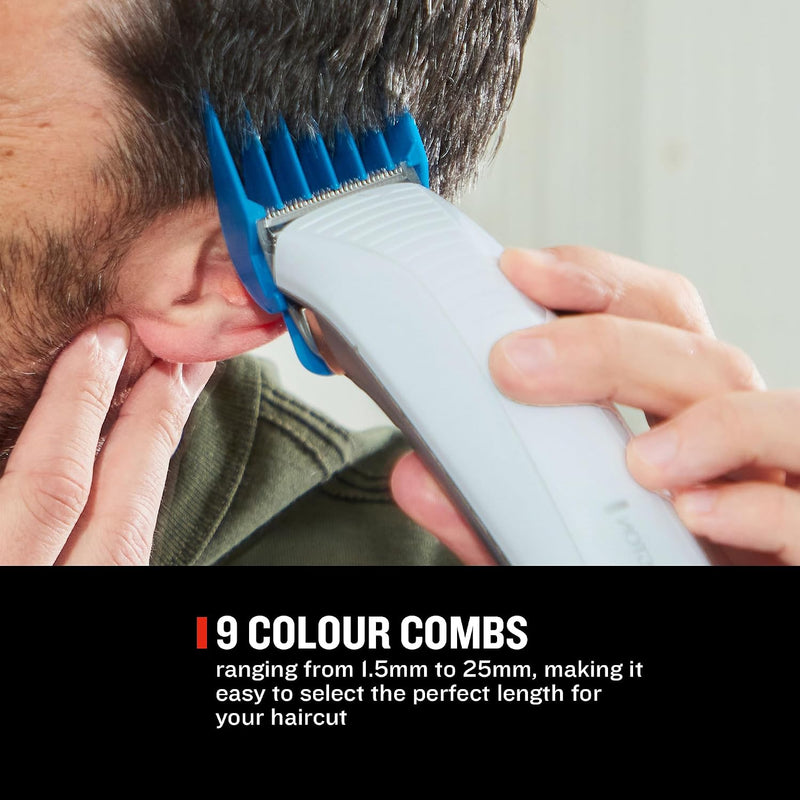 Remington ColourCut Hair Clippers Kit – 9 Guide Combs
