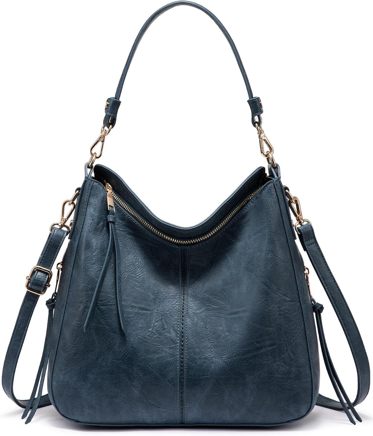 Realer Women's Faux Leather Hobo Crossbody Bag in Large-15.2 Inch