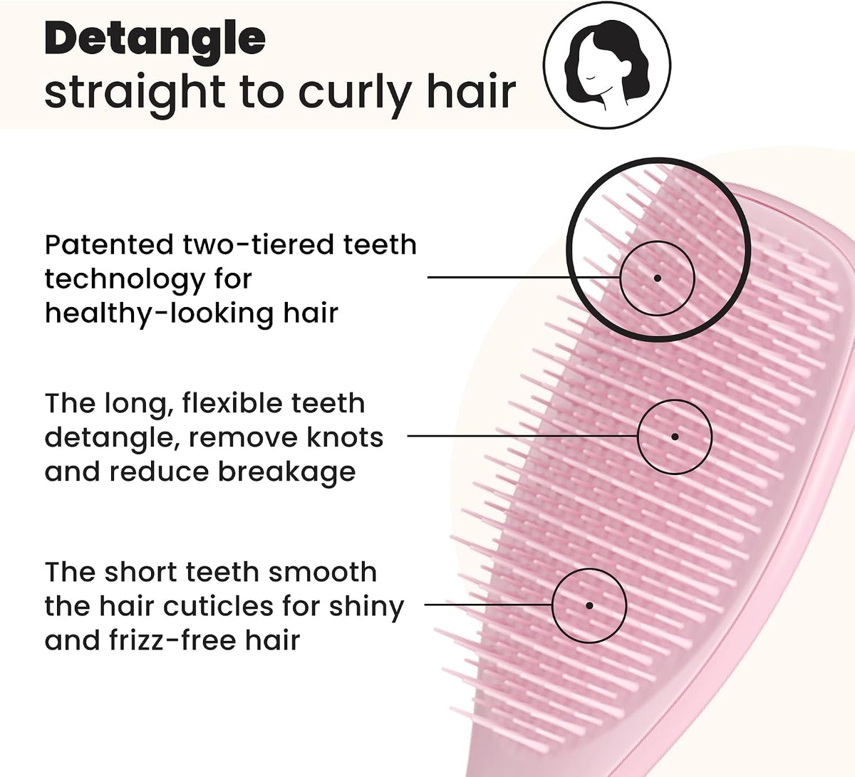 Ultimate Detangling Hair Brush for Wet & Dry Hair – All Hair Types
