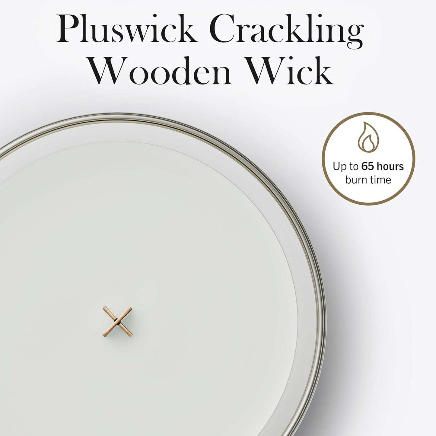 WoodWick Medium Hourglass Scented Candle | White Tea & Jasmine | with Crackling Wick | Burn Time: Up to 60 Hours | Gifts for Women