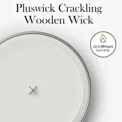 WoodWick Medium Hourglass Scented Candle | White Tea & Jasmine | with Crackling Wick | Burn Time: Up to 60 Hours | Gifts for Women